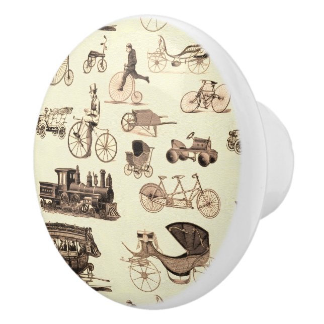 Pomo De Cerámica Ruedas de época (Derecha)