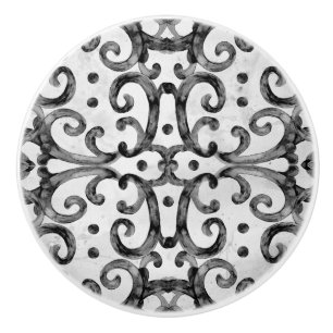 Pomo De Cerámica Rústico patrón de mosaico de granjas Decoración