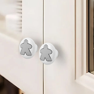 Pomo De Cerámica Sala de juegos de mesa de tela blanca gris