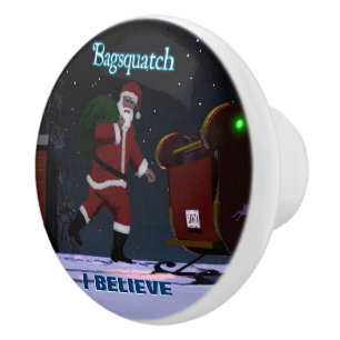 Pomo De Cerámica Santa Claus - Bagsquatch