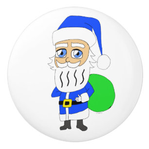 Pomo De Cerámica Santa Claus chibi      