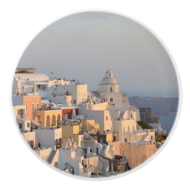 Pomo De Cerámica Santorini Greece Dresser Knob (Anverso)