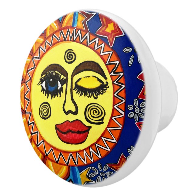 Pomo De Cerámica Sassy Sun Ceramic Knob (Derecha)