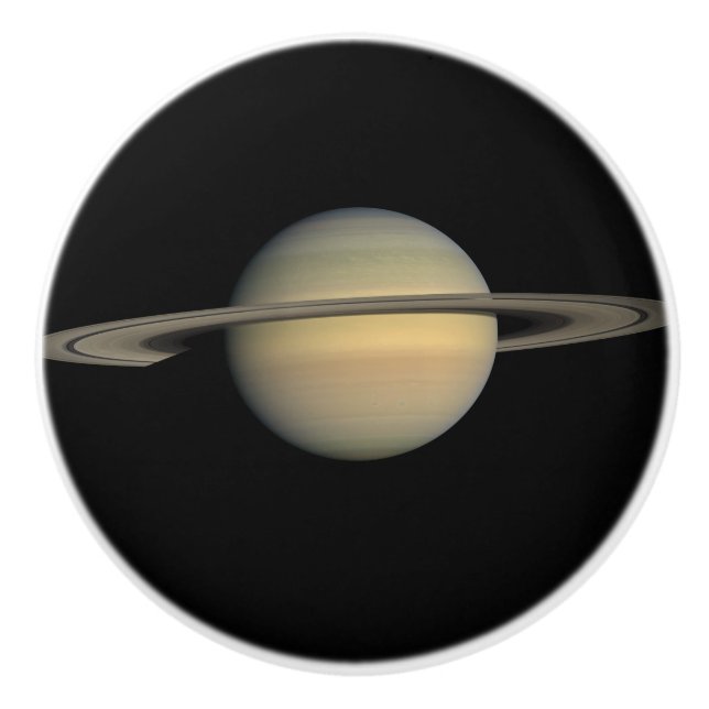 Pomo De Cerámica Saturn Planet Solar System con anillos Capricorn (Anverso)