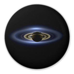 Pomo De Cerámica Saturno eclipsó el sol por el orbitador de Cassini