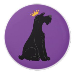 Pomo De Cerámica Schnauzer Prince