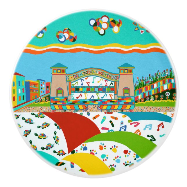 Pomo De Cerámica Sea Isle City New Jersey Bolsa de extracción de ce (Anverso)