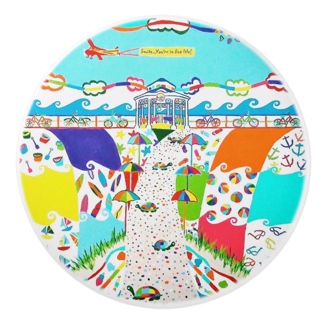 Pomo De Cerámica Sea Isle City Promenade Ceramic Pull Knob (Anverso)