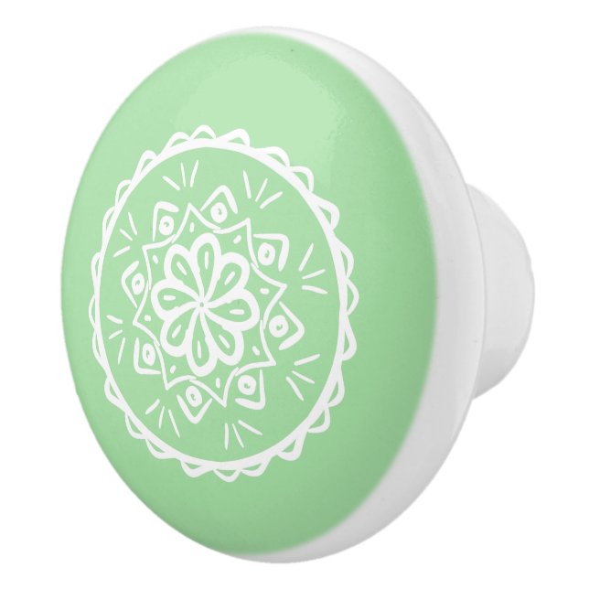 Pomo De Cerámica Seafoam Mandala (Derecha)