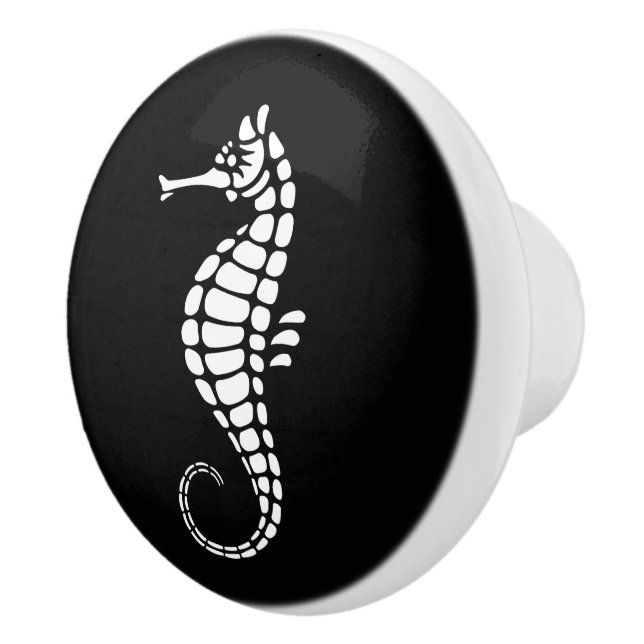 Pomo De Cerámica Seahorse White (Derecha)