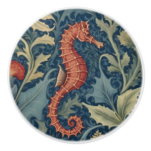 Pomo De Cerámica Seahorse William Morris estilo R Sea Marine