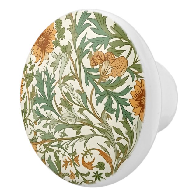 Pomo De Cerámica Seamless Arts and Crafts style repeating pattern (Derecha)