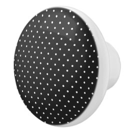 Pomo De Cerámica Seamless black and white polka dot pattern 