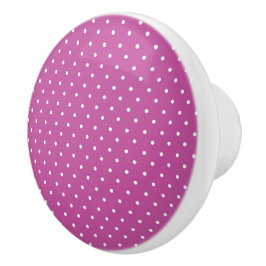 Pomo De Cerámica Seamless magenta background polka dot pattern