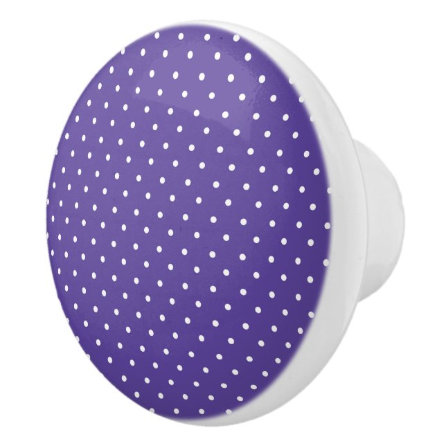 Pomo De Cerámica Seamless  medium purple polka dot pattern (Derecha)