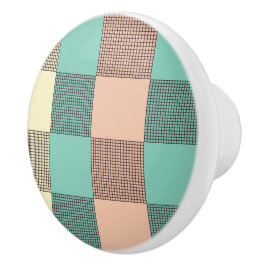 Pomo De Cerámica Seamless plaid pattern