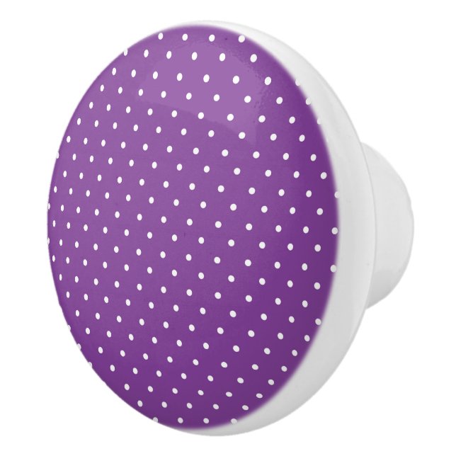 Pomo De Cerámica Seamless purple background polka dot pattern  (Derecha)