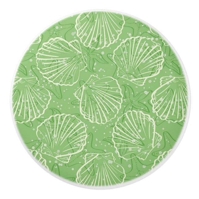 Pomo De Cerámica Seashells del esquema (Anverso)