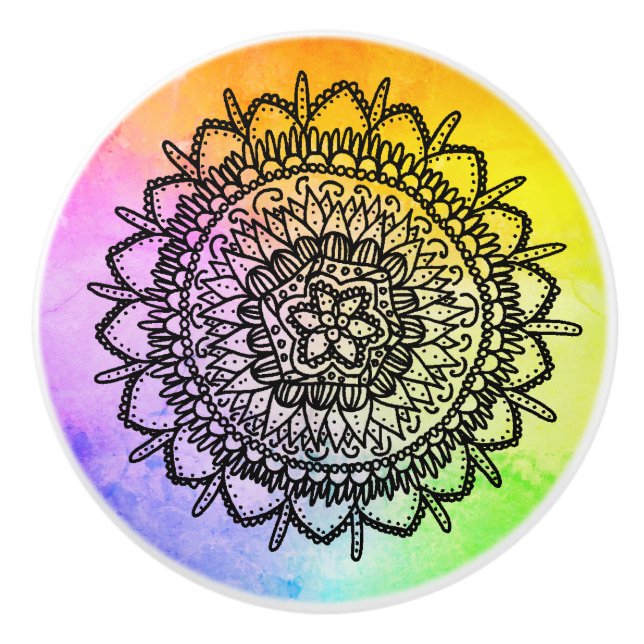 Pomo De Cerámica Seestern Mandala (Anverso)