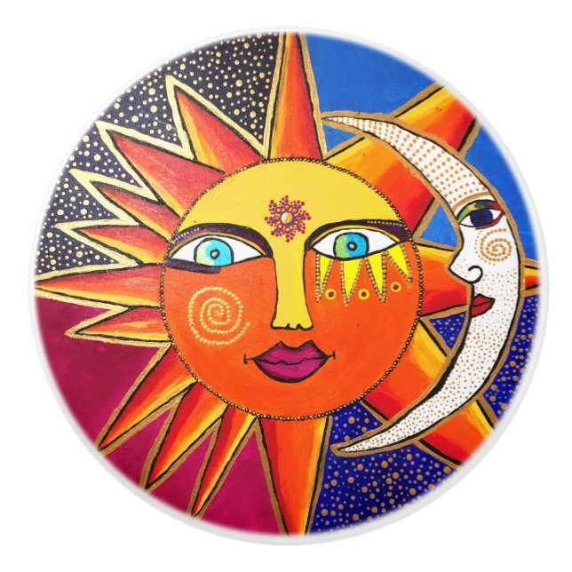 Pomo De Cerámica Selenelion Ceramic Knob (Anverso)