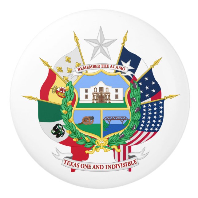 Pomo De Cerámica Señal de Texas (Anverso)
