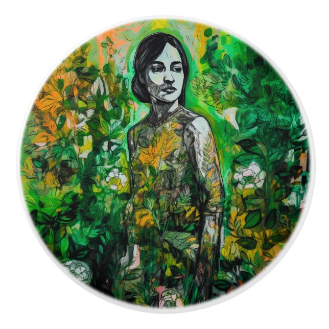 Pomo De Cerámica Señora del Misterio (Anverso)