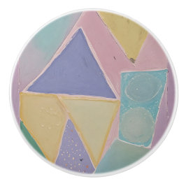 Pomo De Cerámica Serene Abstracts: A Pastel Dream