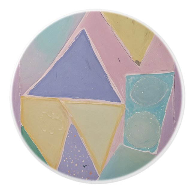 Pomo De Cerámica Serene Abstracts: A Pastel Dream (Anverso)