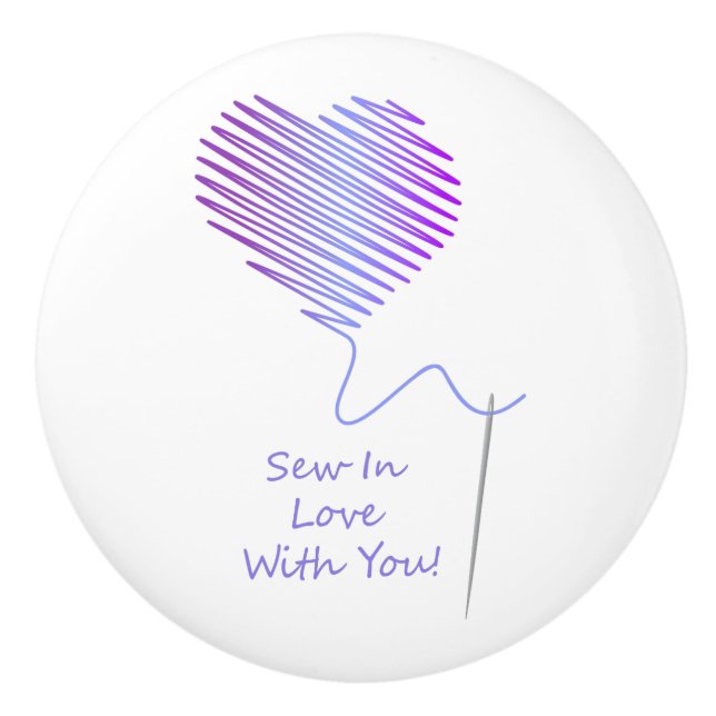 Pomo De Cerámica Sew en amor contigo (Anverso)
