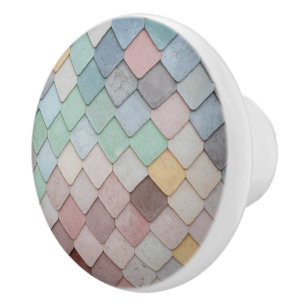 Pomo De Cerámica Shabby Chic Pastel Tiles