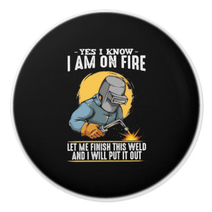 Pomo De Cerámica Sí, Sé Que Estoy En Fuego