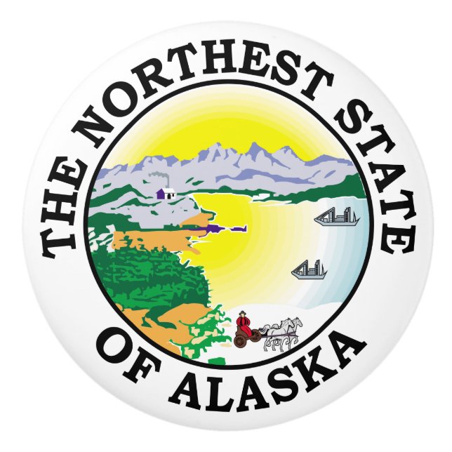 Pomo De Cerámica Signo de Alaska (Anverso)