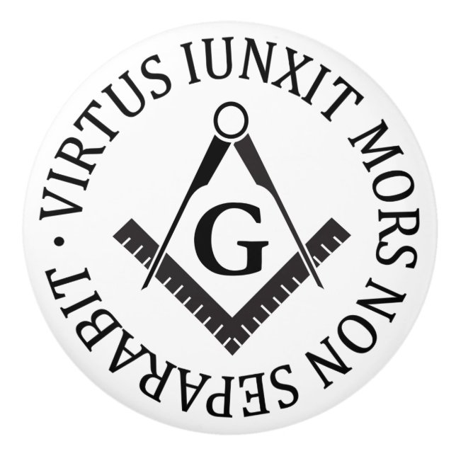 Pomo De Cerámica Signo de masonería (Anverso)