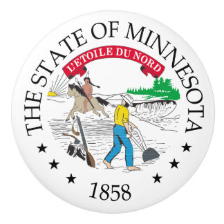 Pomo De Cerámica Signo de Minnesota