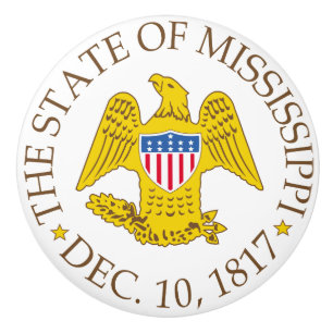 Pomo De Cerámica Signo de Mississippi