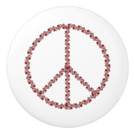 Pomo De Cerámica Signo de paz de los rosas