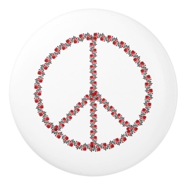 Pomo De Cerámica Signo de paz de los rosas (Anverso)