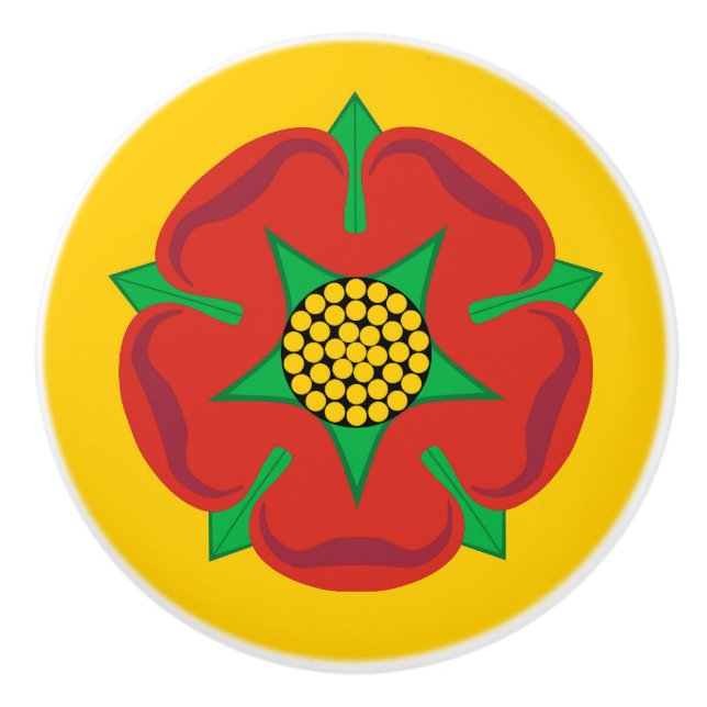Pomo De Cerámica Símbolo de bandera del condado de Lancashire reino (Anverso)