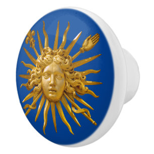 Pomo De Cerámica Símbolo de Luis XIV el Rey Sol