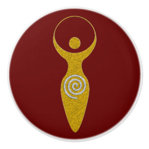 Pomo De Cerámica Símbolo Espiritual - Diosa De La Tierra Gaya 1 Fla