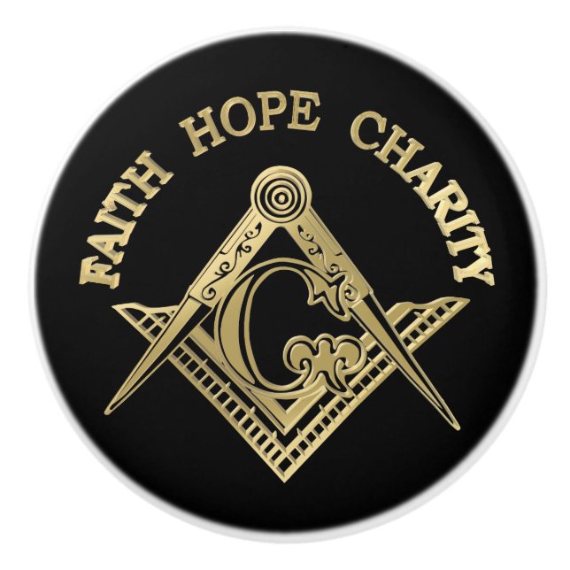 Pomo De Cerámica Símbolo masónico (Anverso)