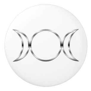 Pomo De Cerámica Símbolo triple pagano de la diosa de Falln