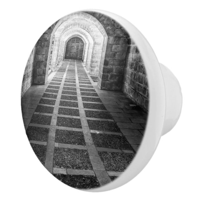 Pomo De Cerámica Simetría en blanco y negro (Derecha)