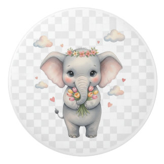 Pomo De Cerámica Simple green watercolor abstract add logo text min