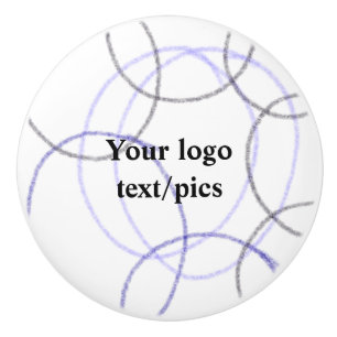 Pomo De Cerámica Simple y minimalista logo personalizado elegante a