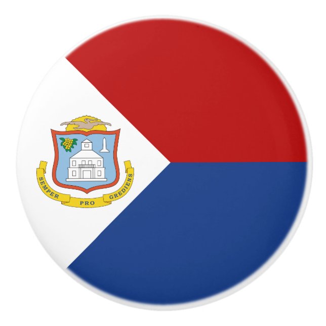 Pomo De Cerámica Sint Maarten Flag (Anverso)