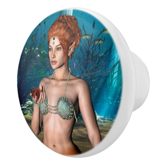 Pomo De Cerámica Sirena (Derecha)