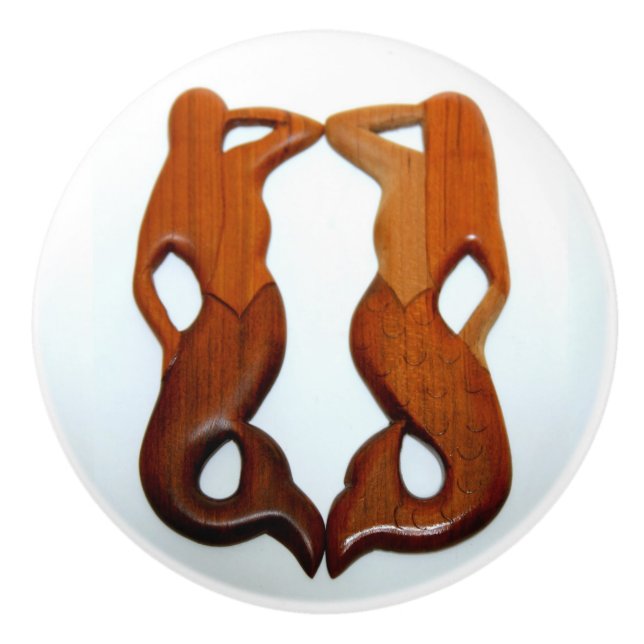 Pomo De Cerámica sirena de 2 sirenas del puesto de observación (Anverso)