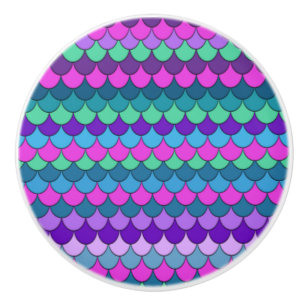 Pomo De Cerámica Sirena Multicolor de Colores Vibrantes