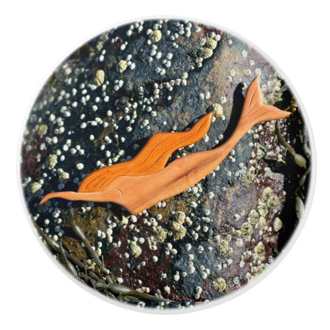 Pomo De Cerámica sirena submarina (Anverso)